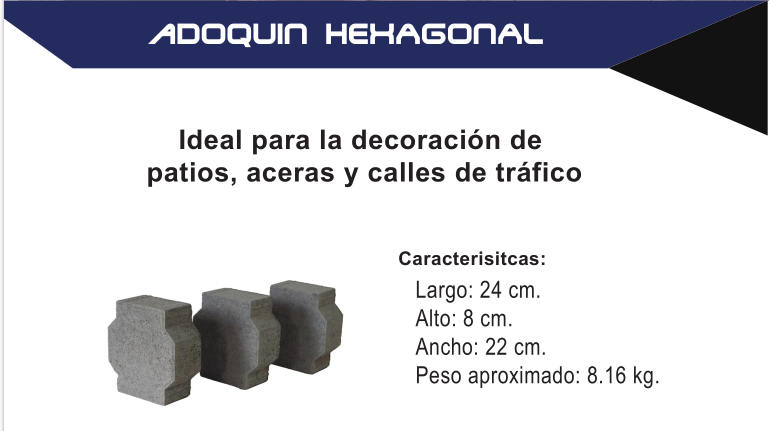 Adoquín fabricado por Ecuasoportec