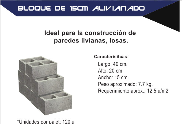 Bloque estructural de hormigón fabricado por Ecuasoportec