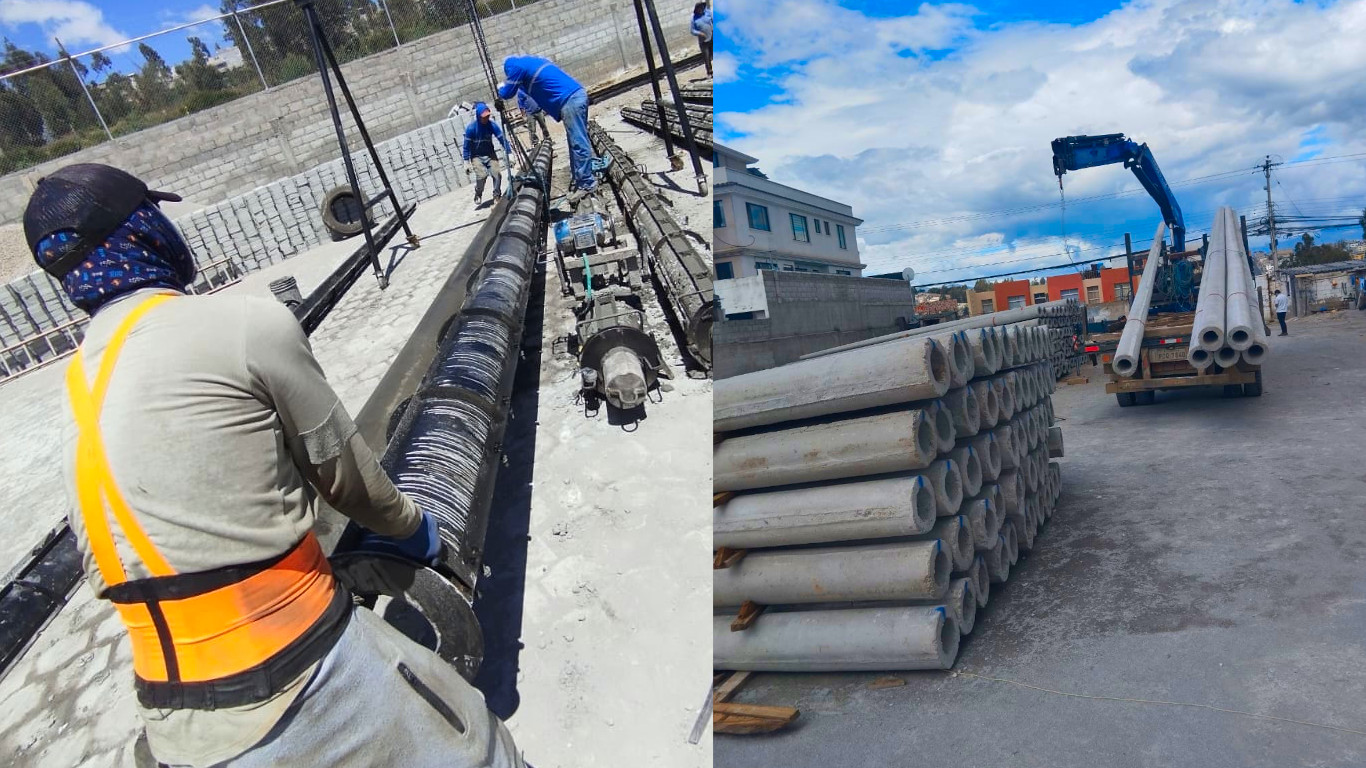 Postes de hormigón fabricados por Ecuasoportec